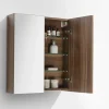 Armoire de toilette bloc-miroir SIENA largeur 60 cm noyer