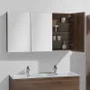 Armoire de toilette bloc-miroir SIENA largeur 120 cm noyer