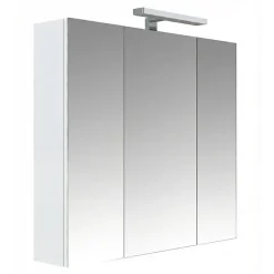 Armoire de toilette éclairante 3 portes 60 cm blanche Juno 2
