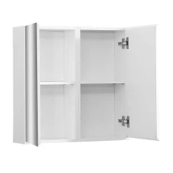 Armoire de toilette 60cm double porte WILL blanc porte + miroir