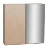 Armoire de toilette 60cm double porte WILL décor chêne porte + miroir