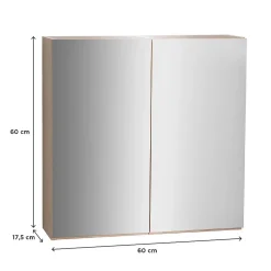 Armoire de toilette 60cm double porte avec miroirs WILL