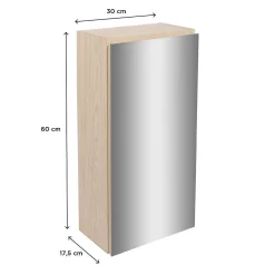 Armoire de toilette d'angle avec miroir WILL