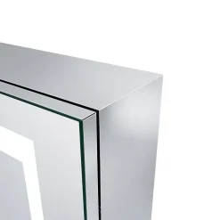 Armoire de toilette en Acier Inoxydable SIRHONA Miroir double 60x70 cm Interrupteur tactile LED + Prise rasoir + Grand rangement