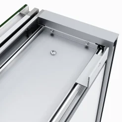 Armoire de toilette en Aluminium SIRHONA Miroir multi-surfaces 65x65 cm Interrupteur tactile LED + Anti-buée + Prise rasoir