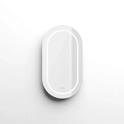 Armoire de toilette LED aluminium MANILLONS 1p miroir l. 50 cm H. 90 cm P. 14 cm - Mint