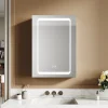 Armoire de toilette LED en aluminium 700 x 500 x 133mm SIRHONA Smart Bathroom Storage Cabinet Interrupteurs tactiles
