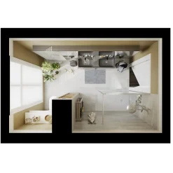 Armoire de toilette miroir l.60 x H.60 x P.15 cm, GoodHome Imandra