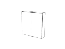 Armoire de toilette miroir l.60 x H.60 x P.15 cm, GoodHome Imandra