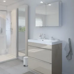 Armoire de toilette miroir l.40 x H.90 x P.15 cm, GoodHome Imandra