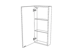 Armoire de toilette miroir l.40 x H.90 x P.15 cm, GoodHome Imandra