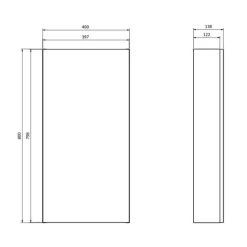 Armoire de toilette miroir 40 cm blanc brillant Malta