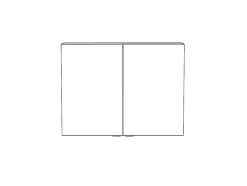 Armoire de toilette miroir l.80 x H.60 x P.15 cm, GoodHome Imandra