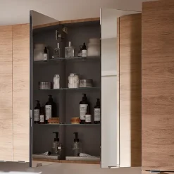 Armoire de toilette miroir l.80 x H.90 x P.15 cm, GoodHome Imandra