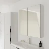 Armoire de toilette miroir 80 cm blanc brillant Malta