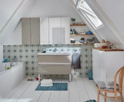 Armoire de toilette miroir l.100 x H.90 x P.15 cm, GoodHome Imandra