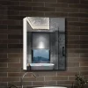 Armoire de Toilette Mural avec Miroir et Rangement - Moderne, Blanc, 40x70 cm, AICA Sanitaire