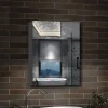 Armoire de Toilette Mural avec Miroir et Rangement - Moderne, Anthracite, 60x70 cm, AICA Sanitaire