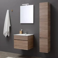 Armoire De Toilette Murale 60 Cm En Chêne Série Well Sole