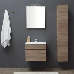 Armoire De Toilette Murale 60 Cm En Chêne Série Well Sole