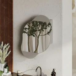 Armoire de toilette organique taupe 1 miroir CODY