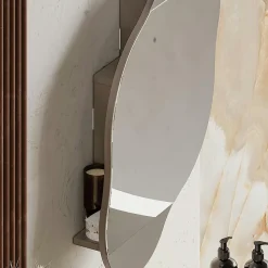 Armoire de toilette organique taupe 1 miroir CODY