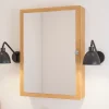 Armoire de toilette placage chêne l.50 x H.70 x P.15 cm, GoodHome Perma