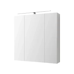 Armoire de toilette salle de bain avec miroir et LED 72,4x72x15 cm
