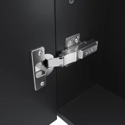 Armoire de toilette SIRHONA Grand Rangement 60x75 cm + Interrupteur tactile + Température LED tricolore + Anti-buée + Prise rasoir