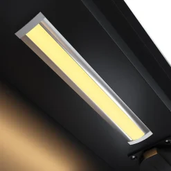 Armoire de toilette SIRHONA Etagère de Rangement 65x60cm+Touch+LED Température Tri-Couleur+ Anti-buée+Prise rasoir