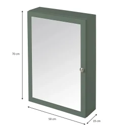 Armoire de toilette vert mat l.50 x H.70 x P.15 cm, GoodHome Perma