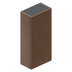 Armoire haute de salle de bains l.35 x H.75 x P.20 cm placage noyer strié, Pura+