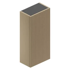 Armoire haute de salle de bains l.35 x H.75 x P.20 cm placage chêne clair strié, Pura+