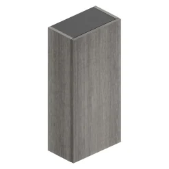 Armoire haute de salle de bains l.35 x H.75 x P.20 cm effet chêne Metz, Pura+