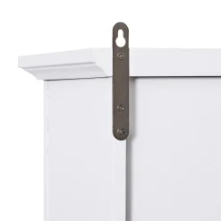 Armoire haute murale de salle de bain ou WC 2 portes 2 étagères niche dim. 60 x 20 x 58 cm blanc