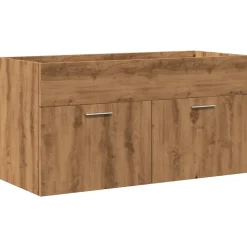 Armoire lavabo de bain avec bassin intégré chêne artisanal vidaXL
