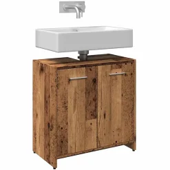 Armoire lavabo de salle de bain vieux bois 60x33x60 cm vidaXL