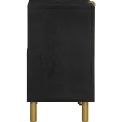 Armoire lavabo de salle de bain noir bois d'ingénierie vidaXL
