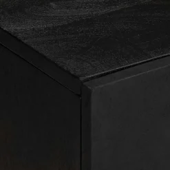 Armoire lavabo de salle de bain noir bois d'ingénierie vidaXL