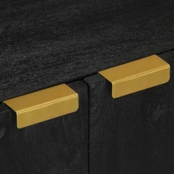 Armoire lavabo de salle de bain noir bois d'ingénierie vidaXL