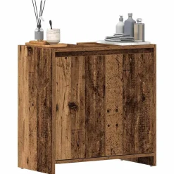 Armoire lavabo de salle de bain vieux bois 60x33x60 cm vidaXL