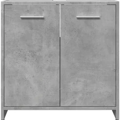 Armoire lavabo de salle de bain gris béton 60x33x60 cm vidaXL