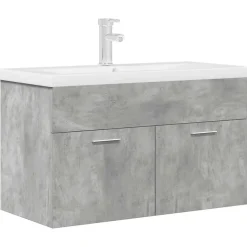 Armoire lavabo de salle de bain avec bassin intégré et robinet vidaXL