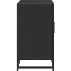 Armoire lavabo de salle de bain noir 80x33x60cm bois ingénierie vidaXL