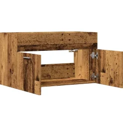 Armoire lavabo de salle de bain vieux bois bois d'ingénierie vidaXL