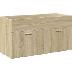Armoire lavabo de salle de bain et bassin intégré chêne sonoma vidaXL