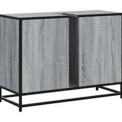 Armoire lavabo de salle de bain sonoma gris bois d'ingénierie vidaXL