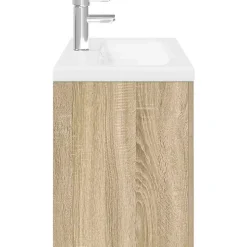 Armoire lavabo de salle de bain et bassin intégré chêne sonoma vidaXL