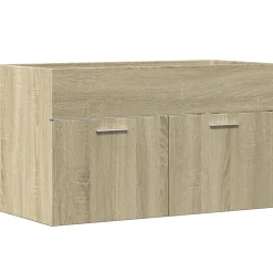 Armoire lavabo de salle de bain chêne sonoma bois d'ingénierie vidaXL