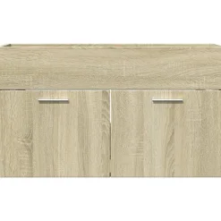 Armoire lavabo de salle de bain chêne sonoma bois d'ingénierie vidaXL